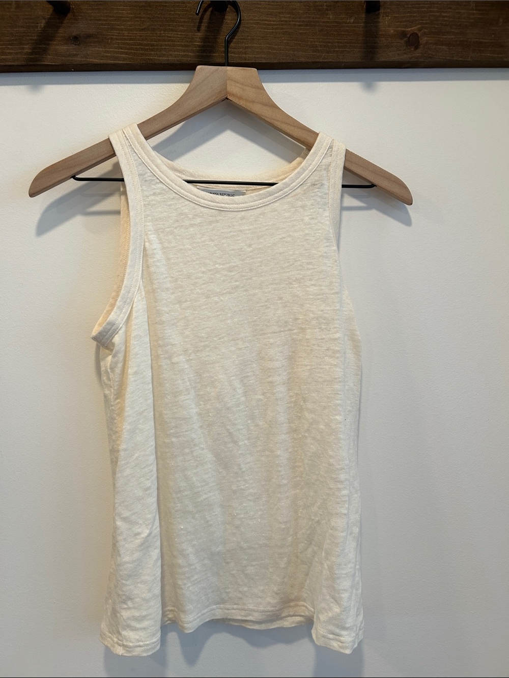 Banana Republic Cream Lightweight Tank Top
